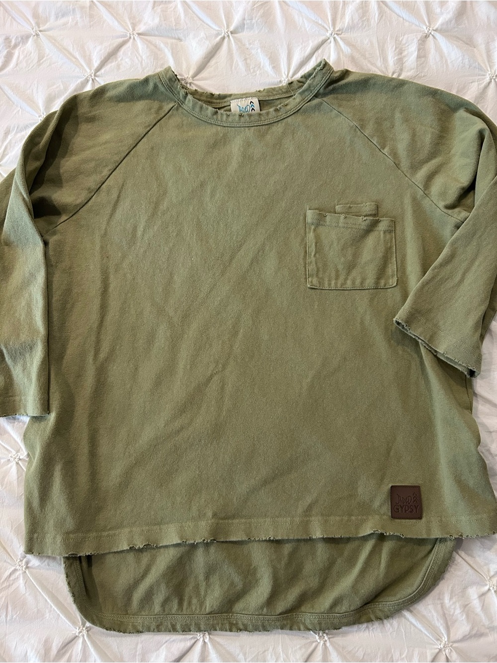 Jaded Gypsy 3/4 sleeve top size small